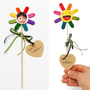 AD 무지개 꽃 데코픽 만들기(2개) 생일 행사소품