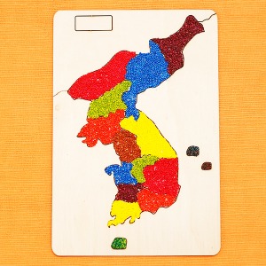 AD 우리나라 지도 퍼즐꾸미기(2인용) 클레이포함 만들기