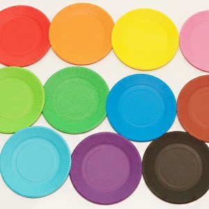 AD 칼라별 종이 접시(11개세트) 칼라선택 만들기재료