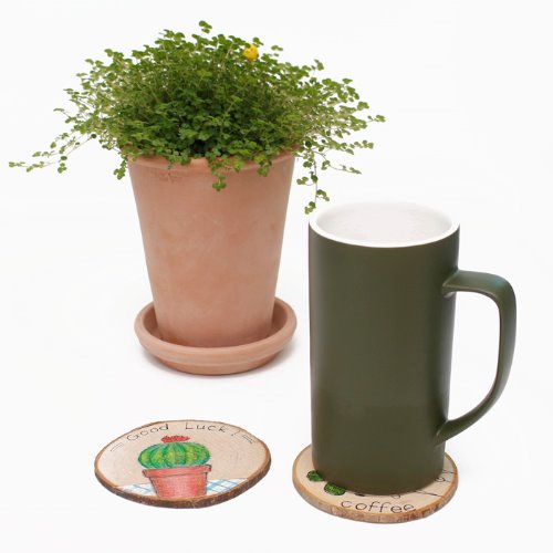 AD 천연나무 원목 컵 받침(2개) 만들기재료